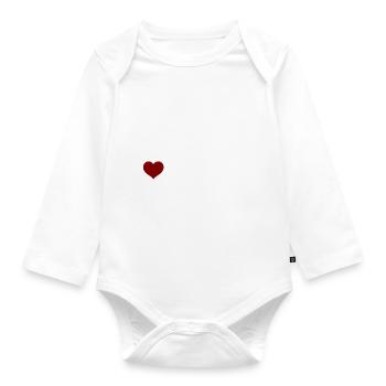 Tölter Islandpferd Herzschlag - Baby Bio-Langarm-Body - Weiß - Vorne