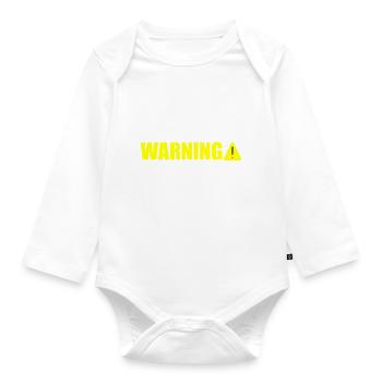 Warning Dialysis Patient With An Attitude 3 - Baby Bio-Langarm-Body - Weiß - Vorne