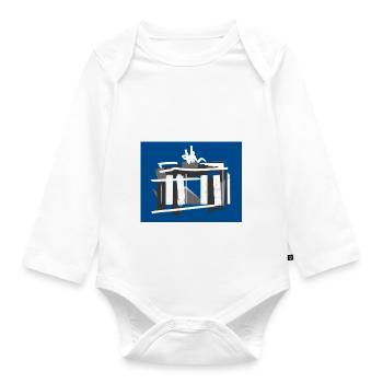 Brandenburg Gate - Organic Longsleeve Baby Bodysuit - white - Front