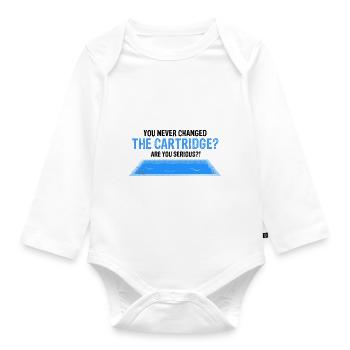 Lifeguard Designs for Pool Technicians - Organic Longsleeve Baby Bodysuit - white - Front