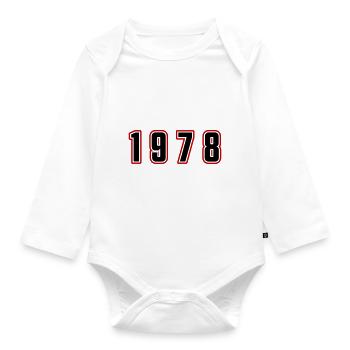 Numéro de l’année 1978 - Body Bébé bio manches longues - blanc - Devant