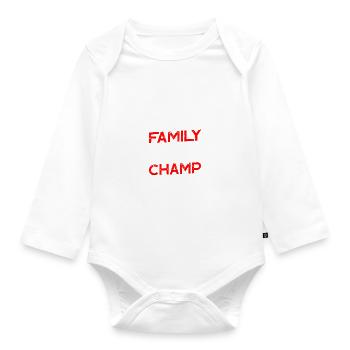 Soirée de jeu en famille Champ 5 - Body Bébé bio manches longues - blanc - Devant