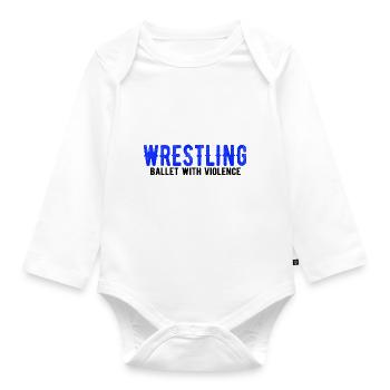 Grappling Martial Arts Wrestling - Baby Bio-Langarm-Body - Weiß - Vorne