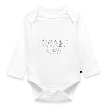 Katar nein Boykott Spruch Geschenk - Baby Bio-Langarm-Body - Weiß - Vorne