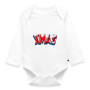 X Mas Outfit - Baby Bio-Langarm-Body - Weiß - Vorne