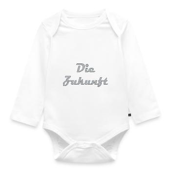 The future - Organic Longsleeve Baby Bodysuit - white - Front