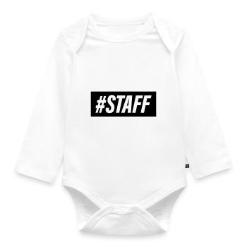 Staff Mitglied - Baby Bio-Langarm-Body - Weiß - Vorne