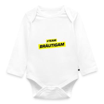 Team Groom Wedding Party Wedding - Organic Longsleeve Baby Bodysuit - white - Front
