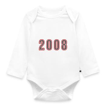 Numéro de l’année 2008 - Body Bébé bio manches longues - blanc - Devant