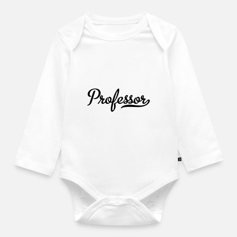 Professor - Baby Bio-Langarm-Body - Weiß