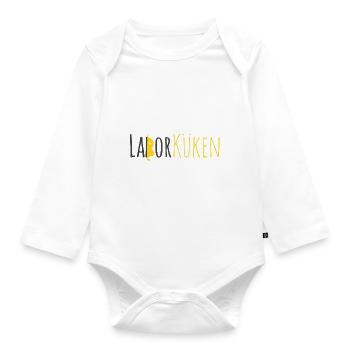 Labor Küken #1 - Baby Bio-Langarm-Body - Weiß - Vorne