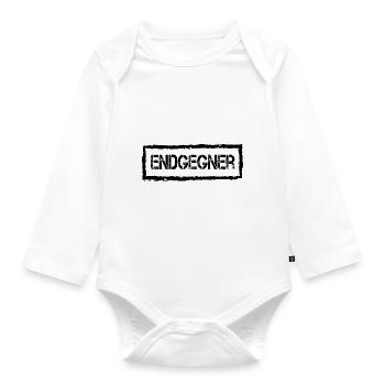 Der Endgegner, ein klasse Geschenk - Baby Bio-Langarm-Body - Weiß - Vorne