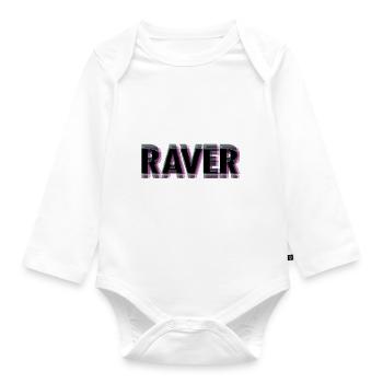 Raver - Baby Bio-Langarm-Body - Weiß - Vorne