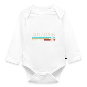 Sternzeichen Wassermann - Baby Bio-Langarm-Body - Weiß - Vorne
