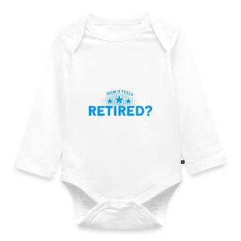 Ruhestand Rente Rentner Rente 2022 Geschenk - Baby Bio-Langarm-Body - Weiß - Vorne