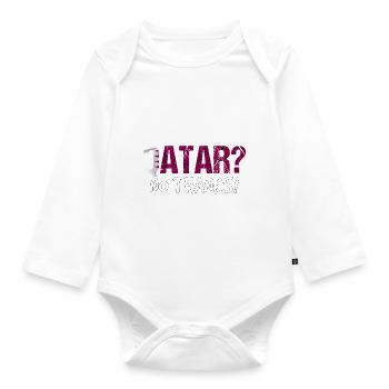 Qatar Boycott Flag Gift - Organic Longsleeve Baby Bodysuit - white - Front
