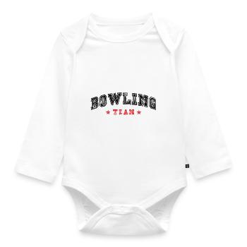 Bowling Team - Organic Longsleeve Baby Bodysuit - white - Front