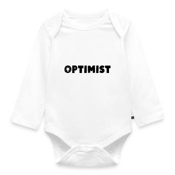 Optimist - Baby Bio-Langarm-Body - Weiß - Vorne