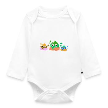 Colorful shit,shit , color, family - Organic Longsleeve Baby Bodysuit - white - Front