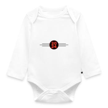 2024 Année du cœur - Body Bébé bio manches longues - blanc - Devant