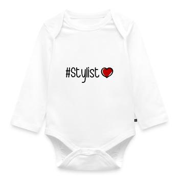 Stylist Heart - Organic Longsleeve Baby Bodysuit - white - Front