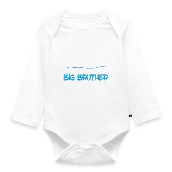 Brother Quotes > Only Child? You're A Big Brother - Baby Bio-Langarm-Body - Weiß - Vorne