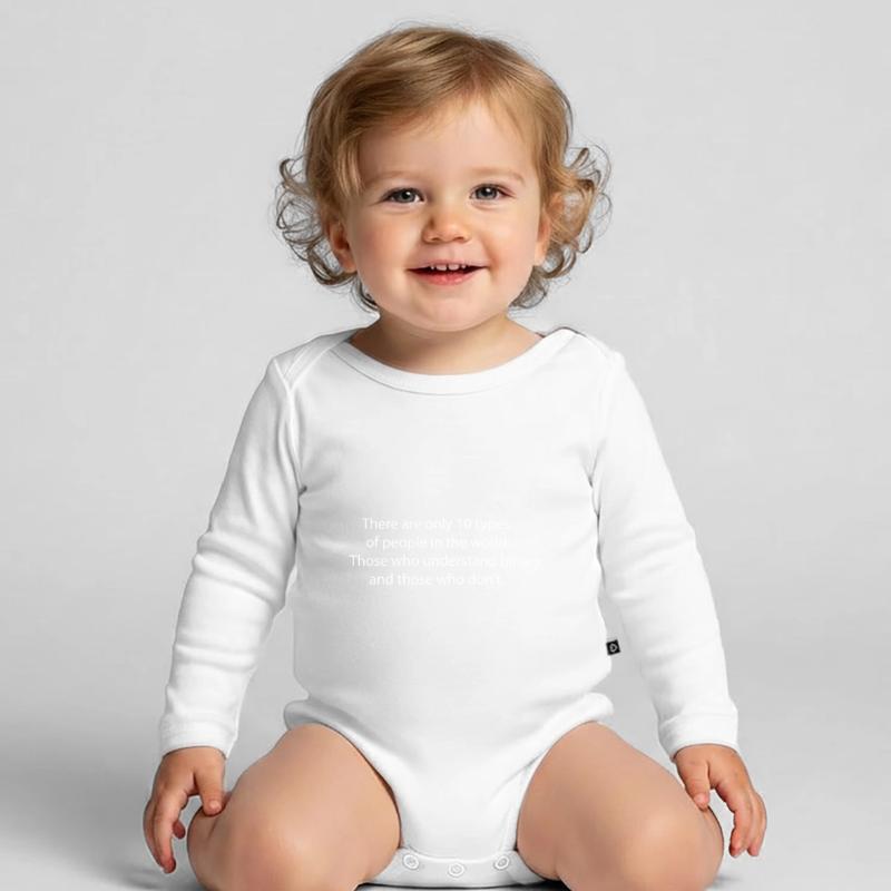 Binär Binary Programmiersprache Computer Geschenk Baby Bio-Langarm-Body