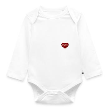 Podenco Canario Heartbeat - Organic Longsleeve Baby Bodysuit - white - Front