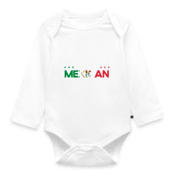 Mexico Mexican Roots Gift - Organic Longsleeve Baby Bodysuit - white - Front
