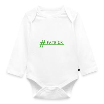 Hashtag élégant PATRICK Patrick - Body Bébé bio manches longues - blanc - Devant