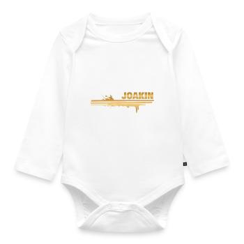 Splash of colour Joakin - Organic Longsleeve Baby Bodysuit - white - Front