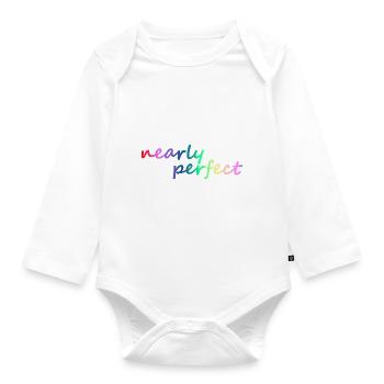 nearly perfect gradient - Organic Longsleeve Baby Bodysuit - white - Front