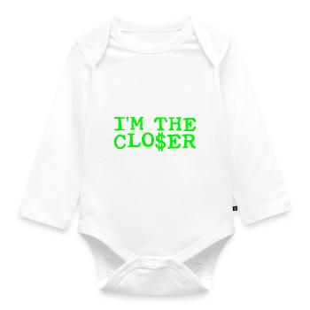 I'm The Closer - Organic Longsleeve Baby Bodysuit - white - Front
