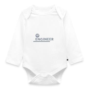 Robot Robotics Engineer Costume Robot - Organic Longsleeve Baby Bodysuit - white - Front