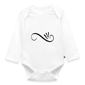 Decoration sketch line - Organic Longsleeve Baby Bodysuit - white - Front