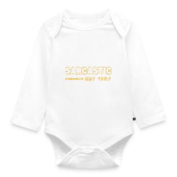 Sarcastic 1957 - Organic Longsleeve Baby Bodysuit - white - Front