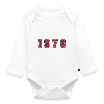 Numéro de l’année 1978 - Body Bébé bio manches longues - blanc - Devant