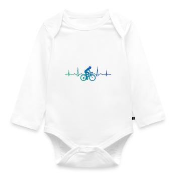 VTT VTT Vélo Vélo Homme - Body Bébé bio manches longues - blanc - Devant