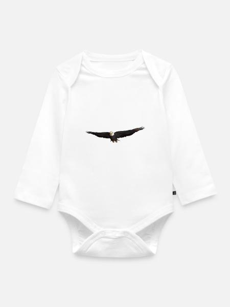 Seeadler Greifvogel Adler - Baby Bio-Langarm-Body - Weiß