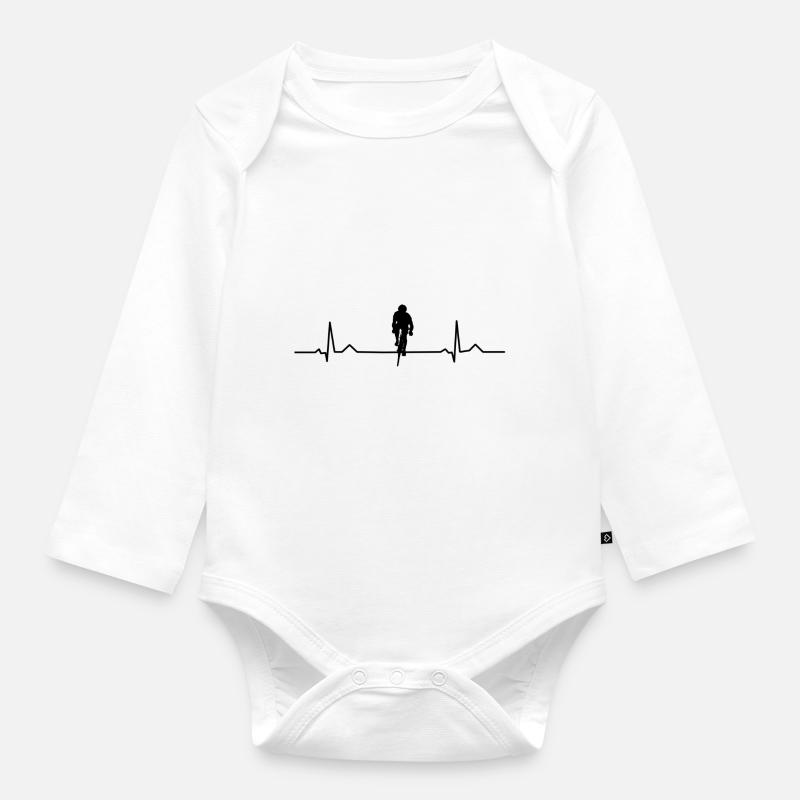 Vélo Cyclisme Vélo VTT Vélo - Body Bébé bio manches longues - blanc