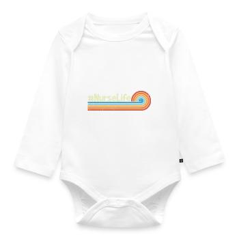 Krankenschwester Nurse Life - Baby Bio-Langarm-Body - Weiß - Vorne