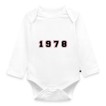 Numéro de l’année 1978 - Body Bébé bio manches longues - blanc - Devant