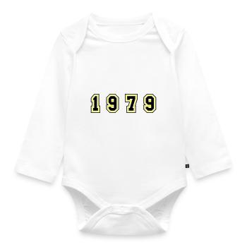 Numéro de l’année 1979 - Body Bébé bio manches longues - blanc - Devant