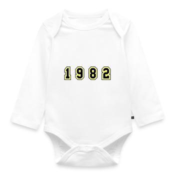 Numéro de l’année 1982 - Body Bébé bio manches longues - blanc - Devant