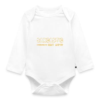 Sarcastic 2010 - Organic Longsleeve Baby Bodysuit - white - Front