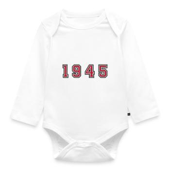 Numéro de l’année 1945 - Body Bébé bio manches longues - blanc - Devant