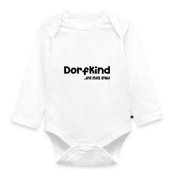 Dorfkind - Baby Bio-Langarm-Body - Weiß - Vorne