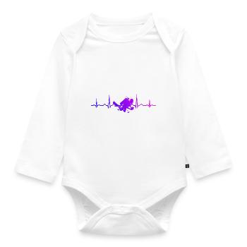 Diver Scuba Diver Plongée sous-marine pour hommes - Body Bébé bio manches longues - blanc - Devant