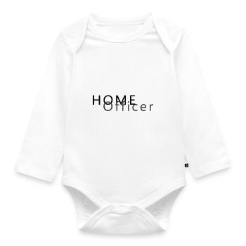 Home office - Organic Longsleeve Baby Bodysuit - white - Front