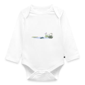 Teich - Baby Bio-Langarm-Body - Weiß - Vorne